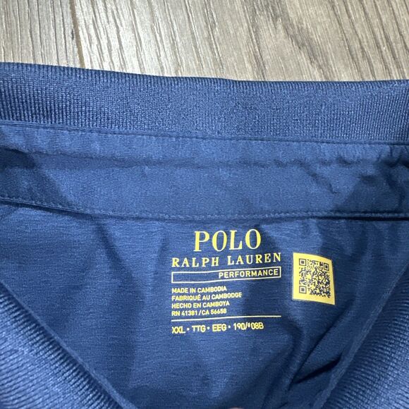 Polo Ralph Lauren Performance Polo Blue Short Sleeve Mens Size XXL - Picture 5 of 5